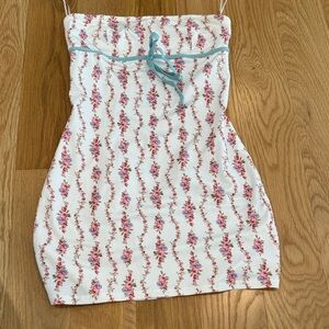 Edikted White Floral Dress